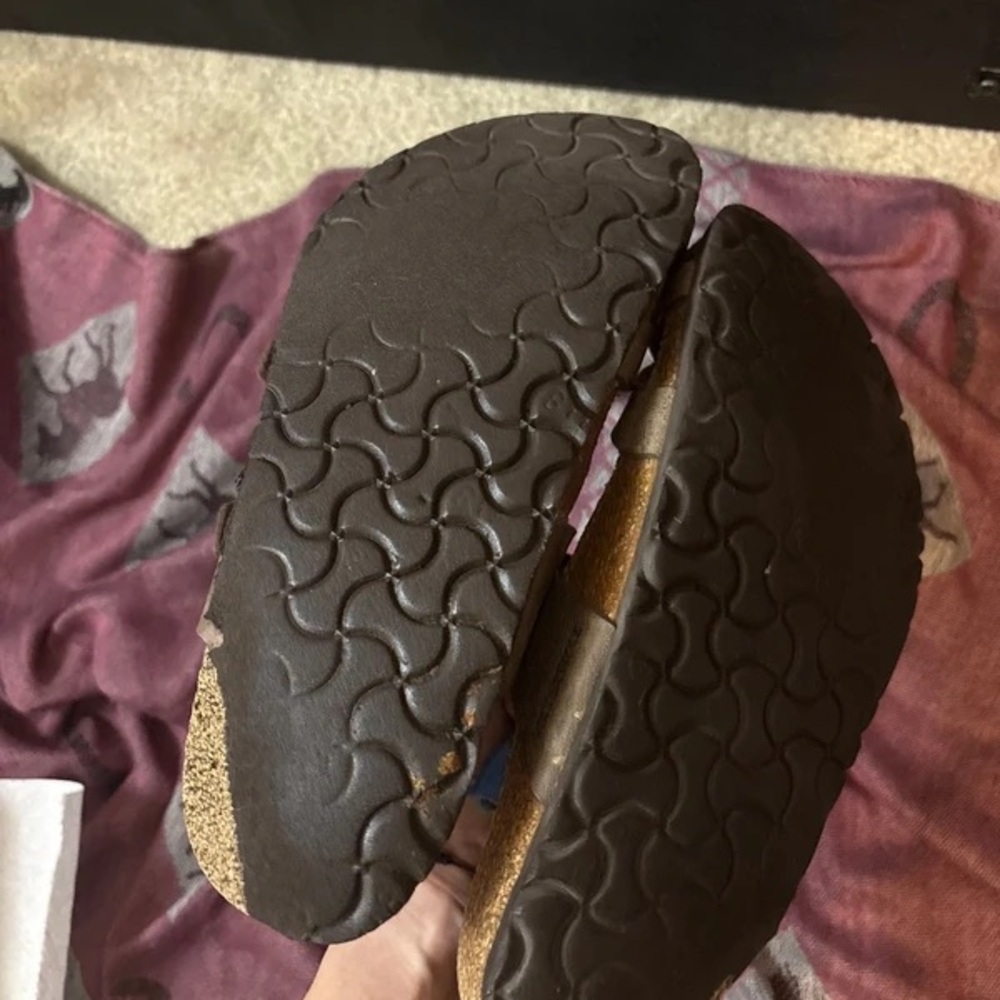 Brown Men's Double-Strap Buckle Sandals - Picture 2 of 5